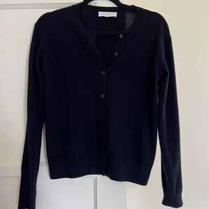 Everlane 100% Cashmere Navy Cardigan Small